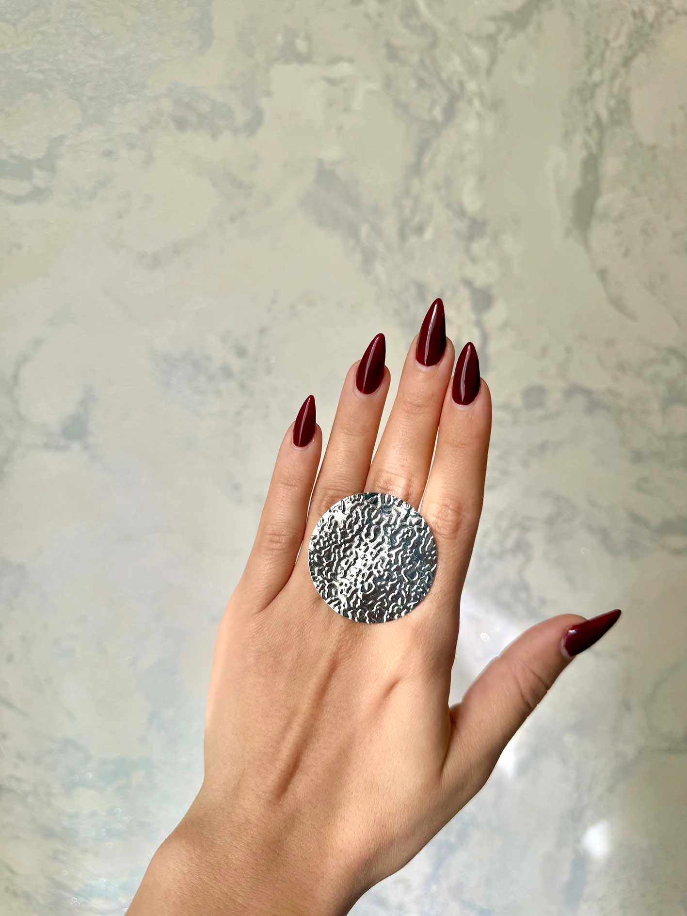 انگشتر استیل آبکاری نقره - Thumbnail 2